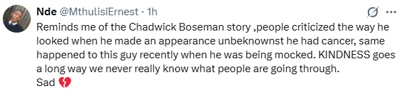 A comment from a social media user. Picture: X@PhilMphela