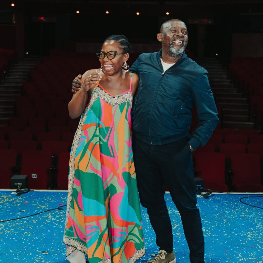 Lerato Mvelase pictured with An Ode to Motown director James Ngcobo. Picture: Instagram@LeratoMvelase