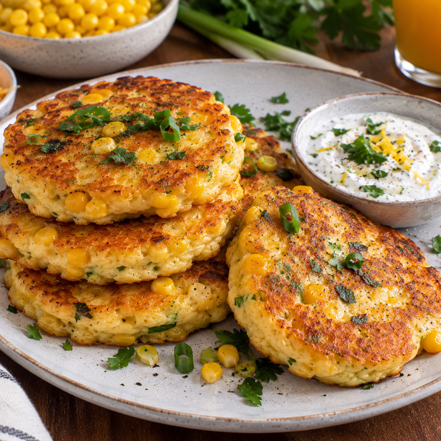 Corn & Cheese Cloud Pancakes