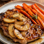 Honey-Apple Pork Chops with Rosemary Carrots