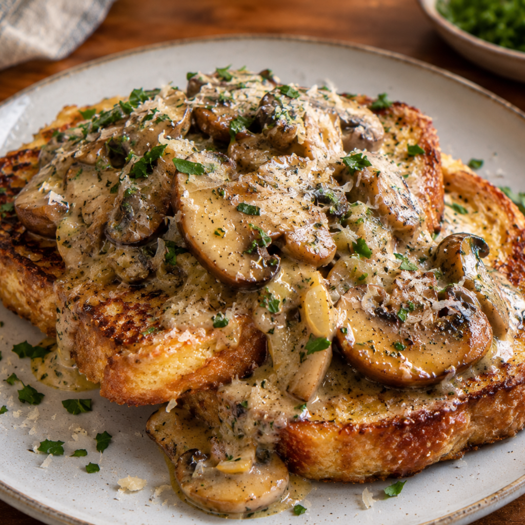 Parmesan Mushroom French Toast