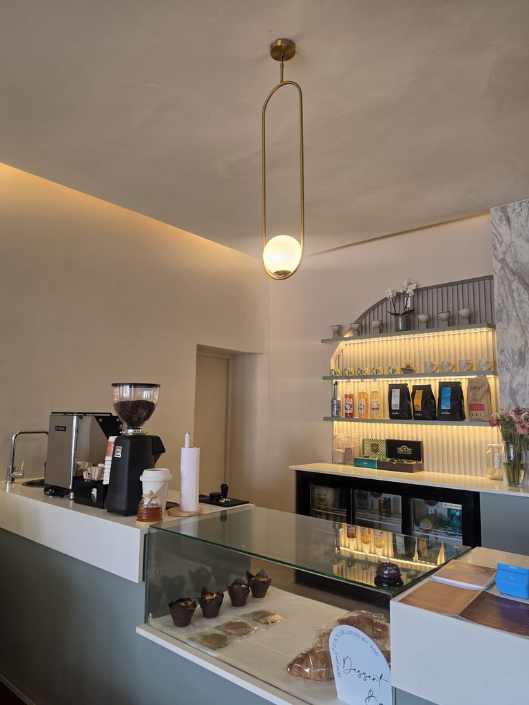 The café at Nails Dunn Beauty Bar & Café, serving up coffee and freshly baked muffins. Picture: Supplied